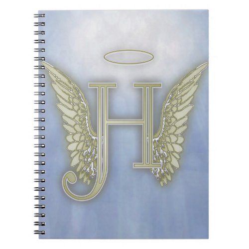 Letter H Angel Monogram Notebook