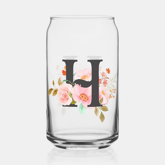 Letter H Can Glass (Front)