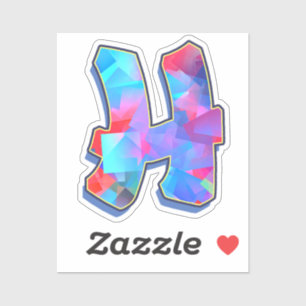 Letter H - Color Mix Sticker