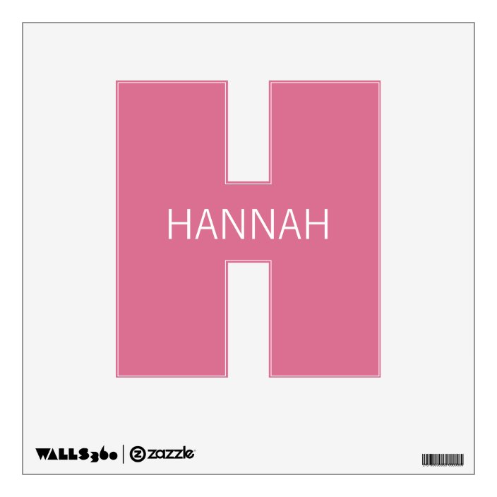 Letter H Custom Name Color Wall Decal Zazzle Com