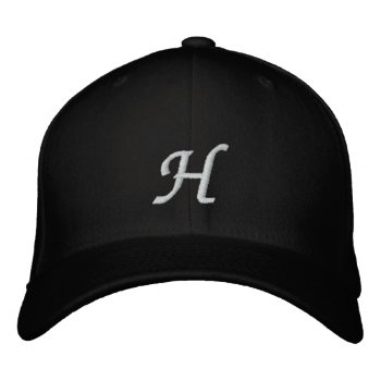 Letter H Embroidered Baseball Cap by a1rnmu74 at Zazzle