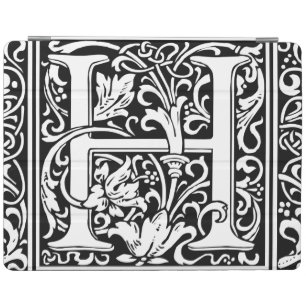 Letter H Medieval Monogram Art Nouveau iPad Smart Cover