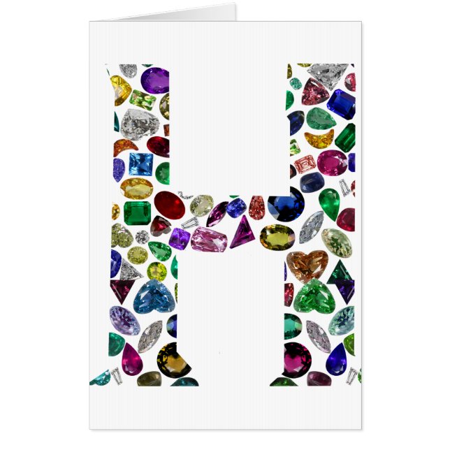 Letter H Monogram Card (Front)