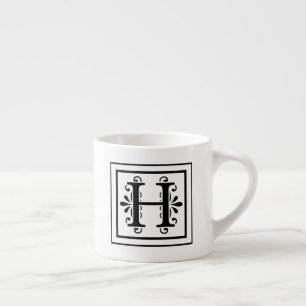 Letter H Monogram Espresso Mug