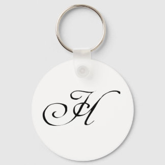 Letter H Monogram Keychain