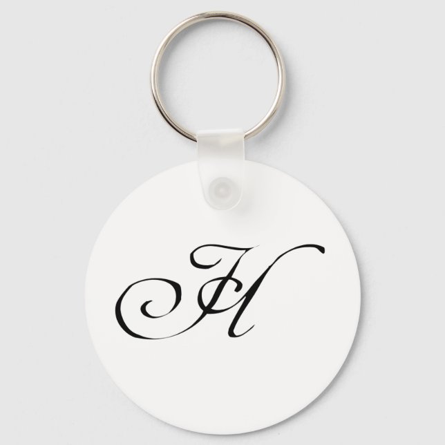 Letter H Monogram Keychain (Front)