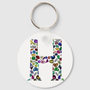 Letter H Monogram Keychain