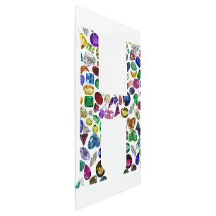 Letter H Monogram Metal Print