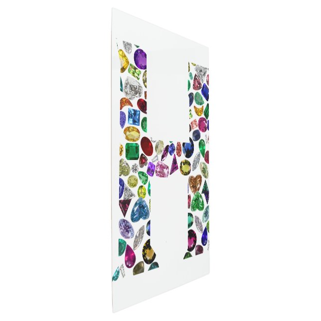 Letter H Monogram Metal Print (3/4)