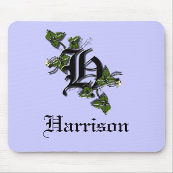 Letter H Monogram  Personalize Mouse Pad by Lynnes_creations at Zazzle