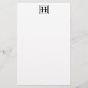 Letter H Monogram Stationery