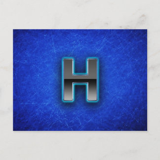 Letter H - neon blue edition Postcard