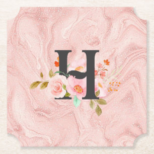 Letter H Paper Coaster