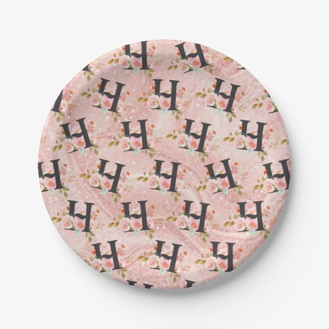 Letter H Paper Plates (Front)