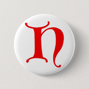 Letter H Pinback Button