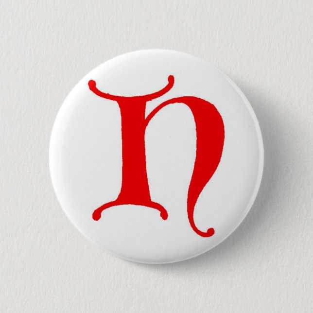 Letter H Pinback Button (Front)