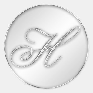 Silver Upper Case Letter H Sticker for Sale by molamode