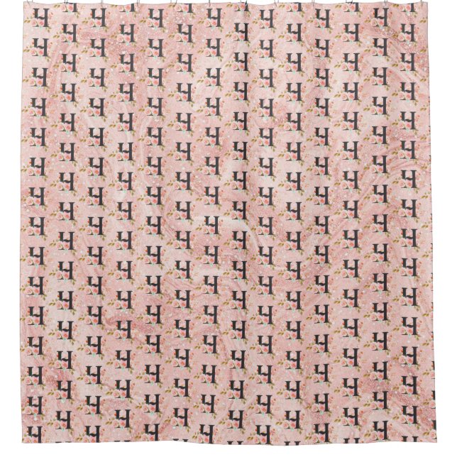 Letter H Shower Curtain (Front)