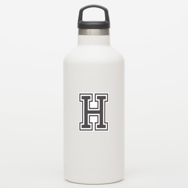 Letter H sporty college font alphabet Sticker