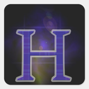 Letter H Square Sticker