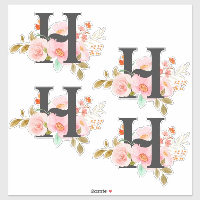 Letter H Sticker (Sheet)