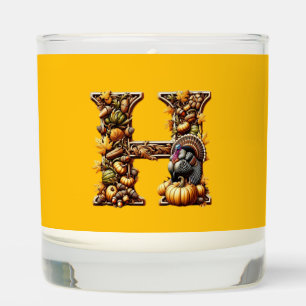Letter H Thanksgiving gift style  Scented Candle