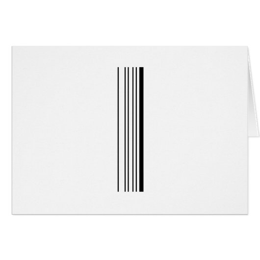 LETTER I BAR CODE First Initial Barcode Pattern Cards (Front Horizontal)