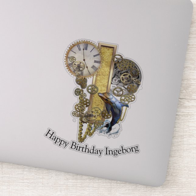 Letter I Birthday customization Sticker (Detail)