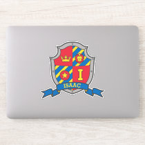 Letter I custom name Isaac lion knights crest Sticker