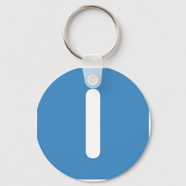 Letter I emoji Twitter Keychain (Front)