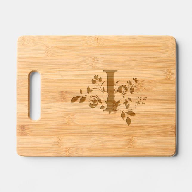 Letter I Engraved Cutting Board (Front)