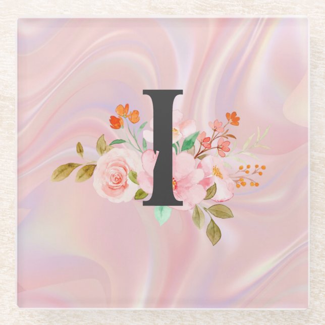Letter I Glass Coaster (Front)