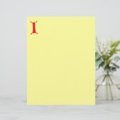 Letter I Letterhead (Standing Front)