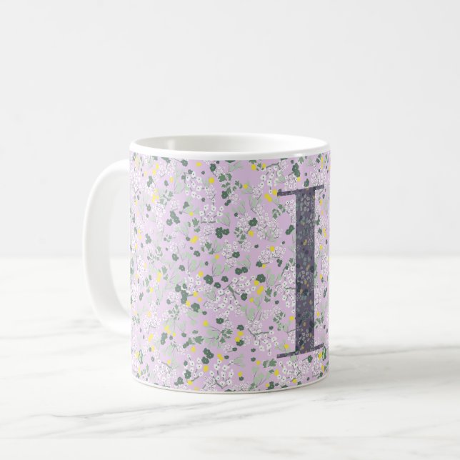Letter I light purple liberty Coffee Mug (Front Left)
