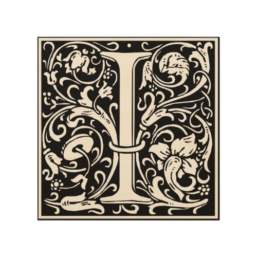 Letter I Medieval Monogram Art Nouveau