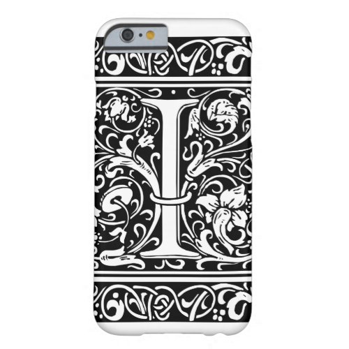 Letter I Medieval Monogram Art Nouveau Barely There iPhone 6 Case