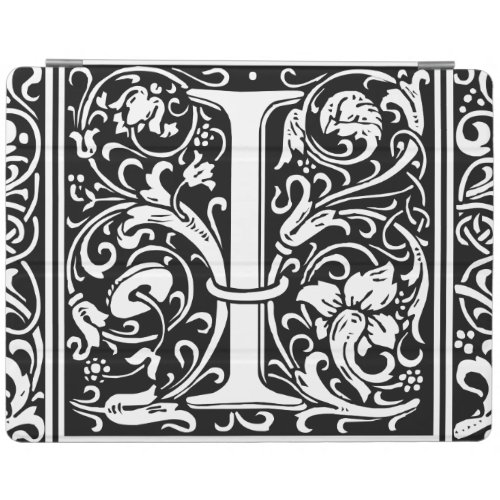 Letter I Medieval Monogram Art Nouveau iPad Smart Cover