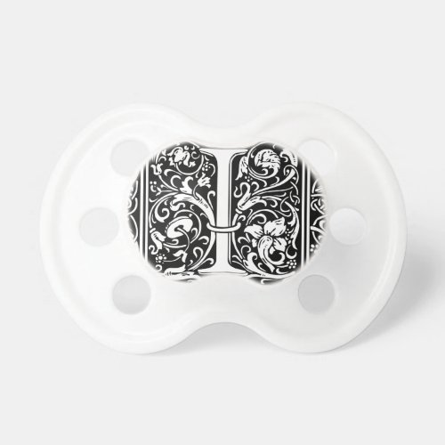 Letter I Medieval Monogram Art Nouveau Pacifier