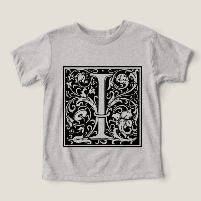 Letter I Medieval Monogram Art Nouveau Toddler T-shirt (Design Front)