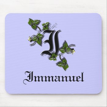 Letter I Monogram  Personalize Mouse Pad by Lynnes_creations at Zazzle