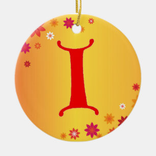 Letter I Ornament