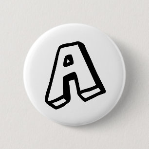 Letter I Pinback Button