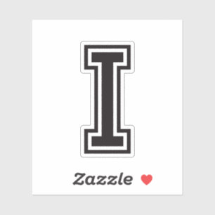 Letter I sporty college font alphabet Sticker