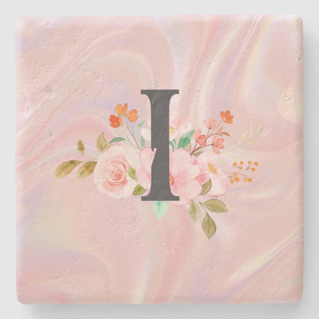 Letter I Stone Coaster (Front)