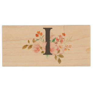 Letter I Wood Flash Drive