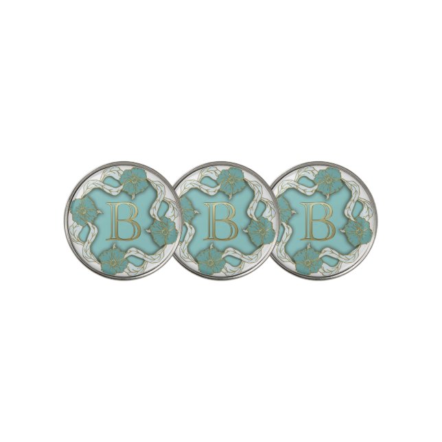 Letter Initial B Golf Ball Marker (3 Up)