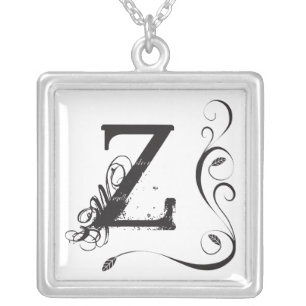 Letter Initial Sterling Silver Necklace