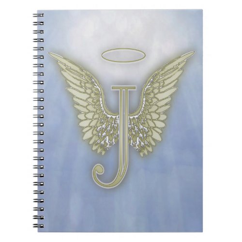 Letter J Angel Monogram Notebook