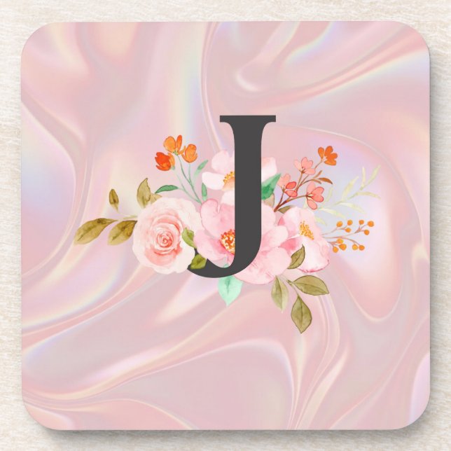 Letter J Beverage Coaster (Front)