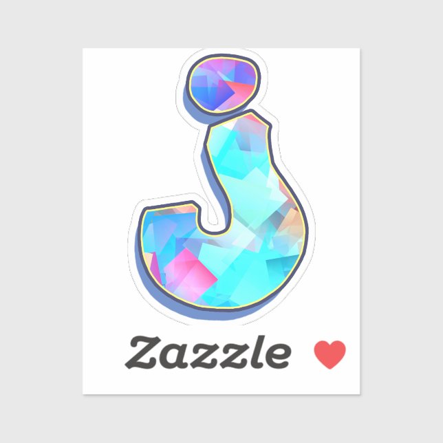 Letter J - Color Mix Sticker (Sheet)
